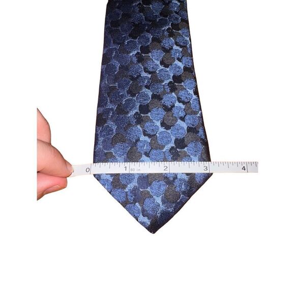 Dion 1967 Neckwear Navy Abstract 100% Silk Handmade Tie - Picture 2 of 6